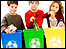 Children recycling (posed by models)