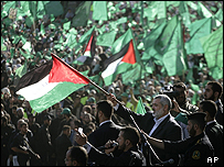 Ismail Haniya em manifestação do Hamas (arquivo)