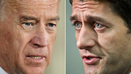 جو بایدن دموکرات در برابر پل رایان جمهوریخواه