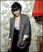 Daisy Lowe, going for the blazer look