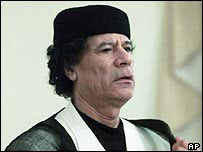 O líder líbio Mouammar Kadhafi