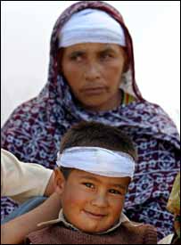 متاثرین کے لیے بنایا گیا کیمپ