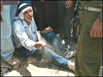 بھیک مانگنے والا ایک فلسطینی