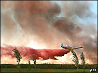 Avião combate fogo perto de Kiryat Shmona
