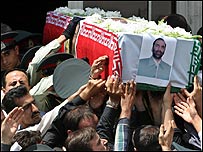 تشييع جنازه قاضی مقدس در تهران