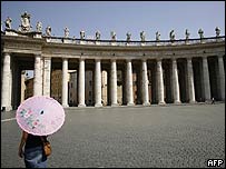 Vatikan'da bir turist