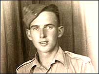 Brian Bishop in war cemetary