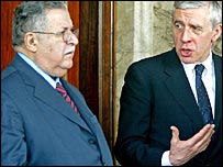 जलाल तालबानी और जैक स्ट्रॉ