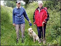 Charles and Joy Boldero with dog Tammy.
