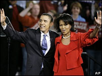  اوباما اور ان کی  کی اہلیہ میشیل