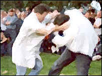 The ancient sport of Shin Kicking at the Cotswold Olimpicks