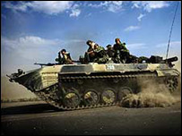 जॉर्जिया में रुसी टैंक