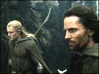 Yüzüklerin Efendisi filminden bir sahne 