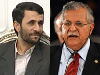Talabani ve Ahmedinecad