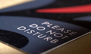 Do not disturb sign