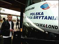 Poles leaving Warsaw c/o Getty Images