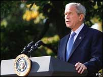 O presidente dos Estados Unidos, George W. Bush