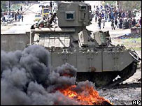 Tanque israelense em Gaza