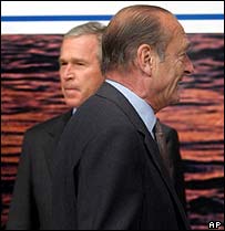 Bush e Chirac em Istambul