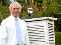 Paul Damari by his weather station