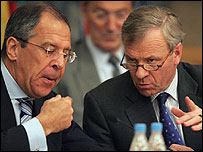 Яап де Хооп Схеффер і Сєргєй Лавров