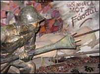 Một cảnh trong Bảo tàng Quân đội ở Hà Nội