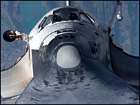 O ônibus espacial Discovery