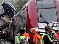 Acidente de trem em Metz, França