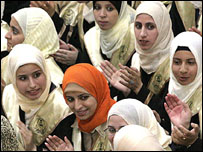 Estudantes islâmicas em Gaza