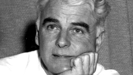 Emlyn Williams, photographed in 1958 at a rehearsal of the play Brad, written by Saunders Lewis