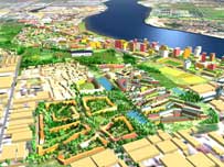 Computer generated image of Riverside development