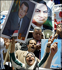 تظاهرات هواداران حسنی مبارک