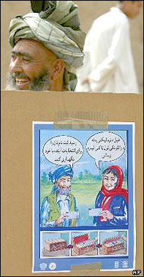 Oy kullanan bir Afgan