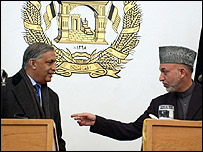 حامد کرزی و شوکت عزیز