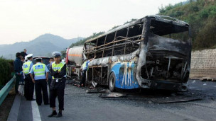 Hiện trường vụ tai nạn ở Thiểm Tây