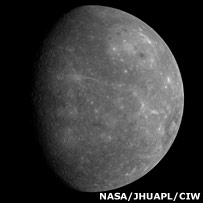 Foto do hemisfério de Mercúrio (Foto: Nasa/Laboratório de Física Aplicada da Universidade Johns Hopkins/Instituição Carnegie de Washington)