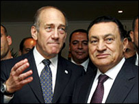 Ehud Olmert ve Hüsnü Mübarek