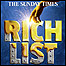 Reprodução da capa do suplemento Rich List, do Sunday Times