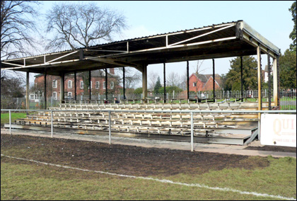 Fire damaged Westfield FC stand