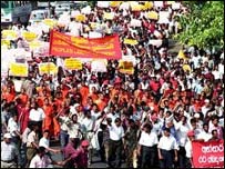 JVP protest