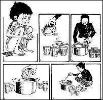 د اسهال ناروغ ته د او، ار، اس تيارول