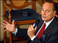 Fransa Cumhurbaşkanı Jacques Chirac