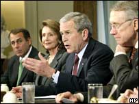 O presidente dos Estados Unidos, George W. Bush