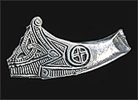 A photo of a piece of hack-silver from the Goldsborough Hoard