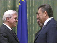 Віктор Янукович та Франц-Вальтер Штайнмайєр у Києві. Фото УНІАН