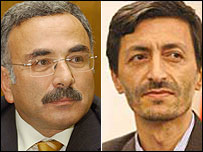 پرویز فتاح (راست) و حلمی گولر