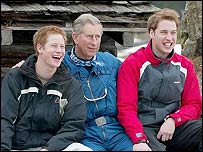 Príncipe Charles, William e Harry
