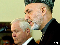 رابرت گیتس و حامد کرزی در کابل