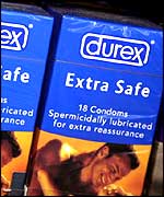 Packets of Durex Condoms