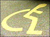 Disabled parking bay